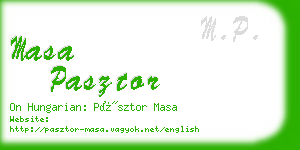 masa pasztor business card